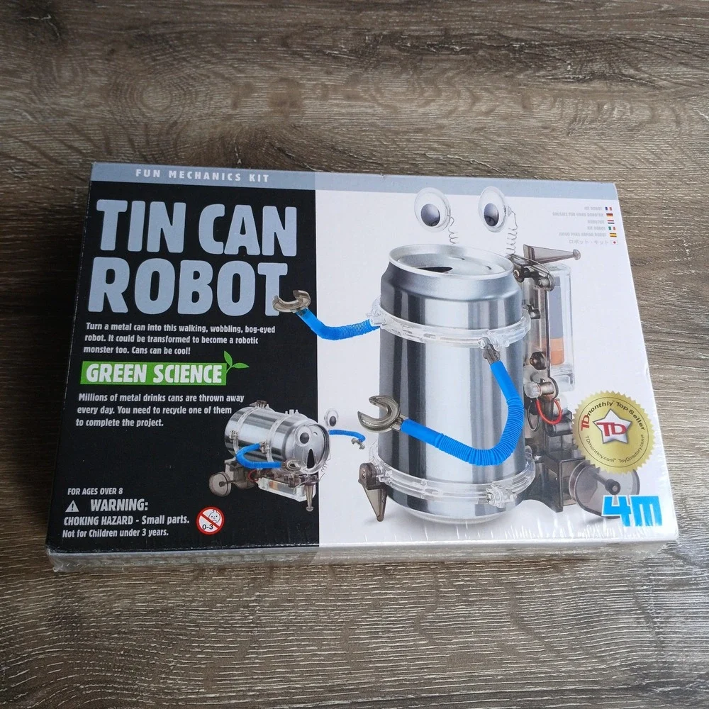 TIN CAN ROBOT KIT~GREEN‎ SCIENCE KIT~BRAND NEW~SEALED BOX ZB